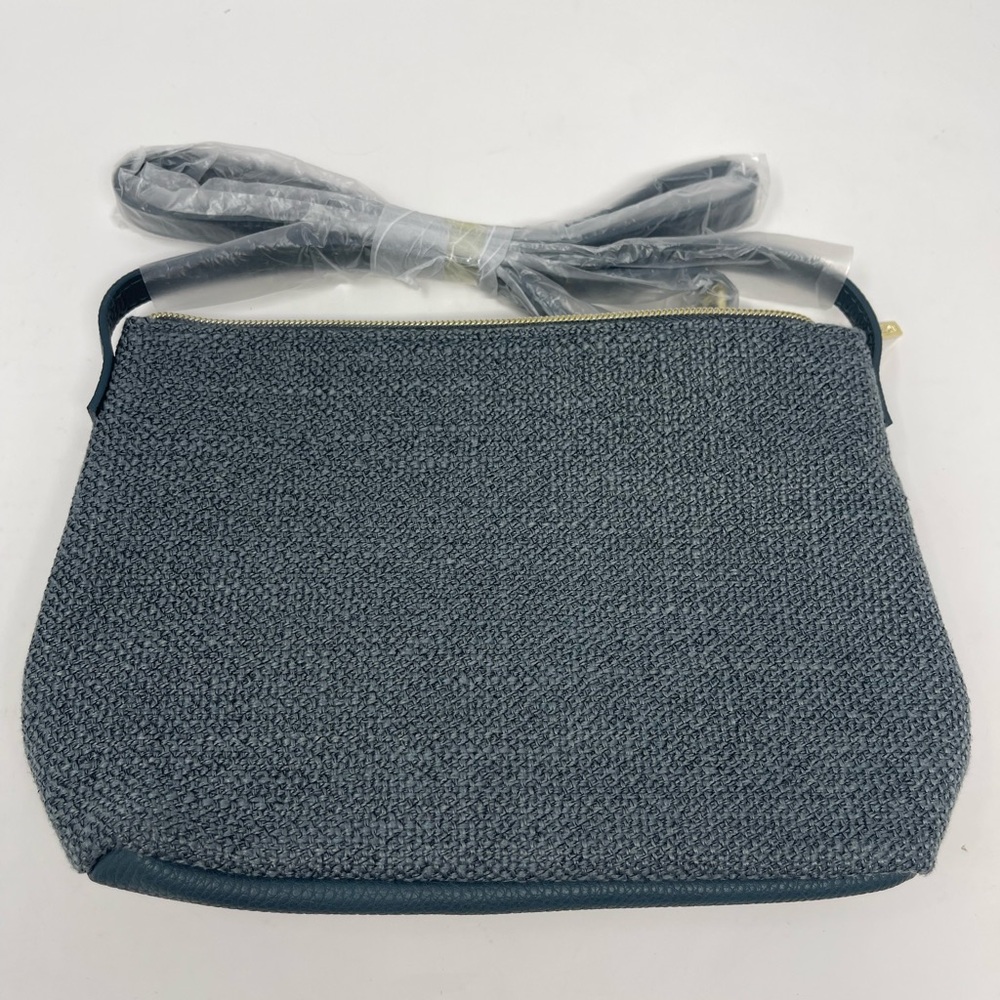 LANCÔME: Cross Body Purse, Blue Tweed Style. NEW